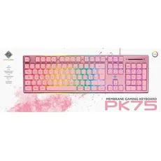 Deltaco PK75 RGB keyboard 105 keys UK membrane switch USB - Gaming Tastaturen - Pink