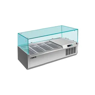 Saro Kühlaufsatz - VRX 1200/380 Aufsatzkühlvitrine – 4x GN, 1/3 | Edelstahl & Glas
