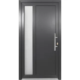 Panto Kunststoff-Haustür K011 Weiß-Anthrazit 110 cm x 210 cm DIN R