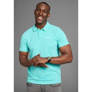 Poloshirt BRUNO BANANI, Herren, Gr. 3XL (64/66), blau (türkis), Slub, Obermaterial: 100% Baumwolle, slim fit, Shirts Poloshirt, Poloshirt in schmaler Passform