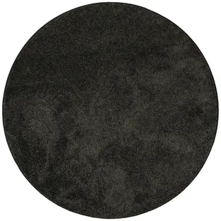 Snapstyle Mona Hochflorteppich 160 x 160 cm Schwarz