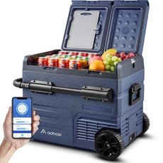 Bild Kompressor Kühlbox 45L,Auto Kühlbox Mit USB-Anschluss,Zwei Zonen und Doppeltüren,Elektrische Kühlbox bis -20 °C für Auto, Lkw,Boot,Reisemobil,Camping