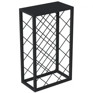 [en.casa] Weinregal Amasia aus Metall 68x40x22 cm Schwarz