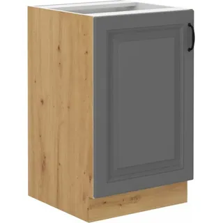 Waschbeckenunterschrank SOPHIA – Breite 50 cm, Grau / Eiche Artisan - Grau