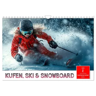 Calvendo Kufen, Ski & Snowboard (Wandkalender 2026 DIN A4 quer), CALVENDO Monatskalender