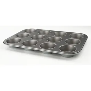 Zenker Muffinform 12er Backblech (Ø 7 cm), für saftige Muffins & Cupcakes, Muffinblech, eckig & antihaft-beschichtet, Maße: 38,5 x 26,5 x 3 cm