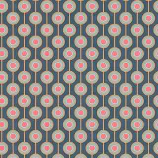 A.S. Création Retro-Tapete 70er Jahre 0,53 x 8,5 m -Tapete-Vintage Grafik-Muster in Blau, Gelb, Pink - Vliestapete Retro Chic Made in Germany - 395371