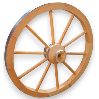 Promadino Gartenfigur Wagenrad 90cm Honigfarben