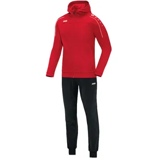 Jako Trainingsanzug Polyester Classico mit Kapuze Rot Gr. 42 - Jogginganzug 2-teilig für Sport und Alltag, Jogginghose & Trainingsjacke