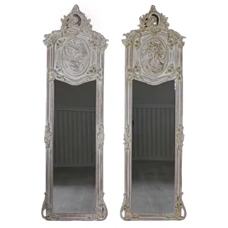 Zwei Spiegel 2er Set Wandspiegel Ganzkörperspiegel Barock Hängespiegel Landhaus