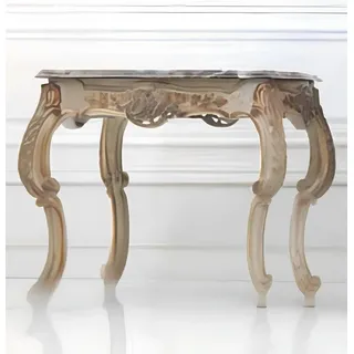 Couchtisch Tisch Beistelltisch Wohnzimmertisch Holz Royal Beistell Barock Rokoko - Weiß