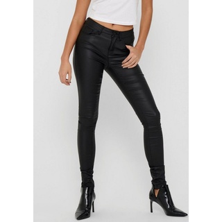 Only Damen Beschichtete Skinny Fit Jeans | Schwarz | (40)