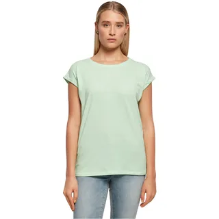 Build Your Brand Damen T-Shirt Ladies Extended Shoulder Tee, lang geschnittenes T-Shirt für Frauen, Baumwolle, Neo Mint, L