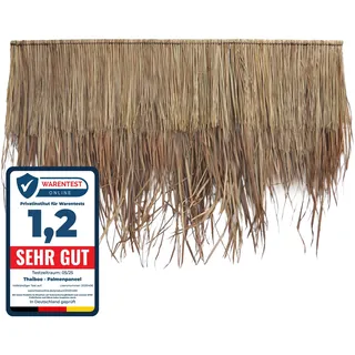 4x Palmdach 148 x 80 cm Palmpaneele Palmschindel Natur Dachschindel Reetdach Strohdach 100% nachhaltiges Naturmaterial Wetterfest Regenfest Langlebig