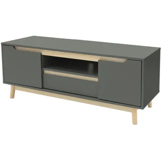 ML-Design TV Lowboard 40x46 cm Grau/Holz