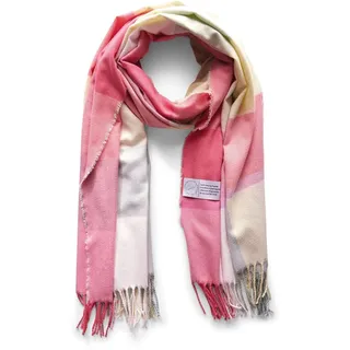 STREET ONE Damen A572636 Kuscheliger Madras Schal, Coral Pink, A
