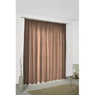 Vorhang WIRTH "SUNBONE" Gr. 3, braun, B:132cm H:225cm, Polyester, Gardinen, Vorhang