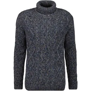 Rollkragenpullover RAGMAN, Herren, Gr. 54, blau (blau, 177), Strick, 100% Baumwolle, ohne Ausschnitt, Pullover Rollkragenpullover