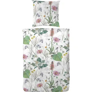 Primera Bettwäsche »Mako-Satin Bettwäsche Botanicals« 2 Stk. tlg. Mit satten Grüntönen