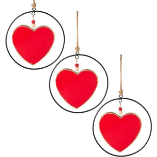 Creativ deco Dekohänger Weihnachtsdeko 20 cm rot