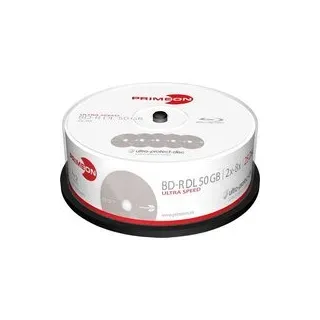 Primeon 2761318 Blu-ray BD-R DL Rohling 50 GB 25 St. Spindel Antikratzbeschichtung