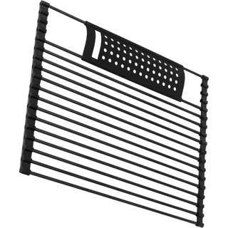 Ausziehbares Edelstahl-Abtropfgestell für die Küche - Schwarz