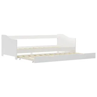 vidaXL Ausziehsofa Bettgestell Weiß Kiefernholz 90×200 cm - Weiß
