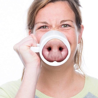 auvstar Kreative Spaß-Kaffeetasse,keramische Schwein-Nasen-Kaffeetasse-Neuheit-Tee-Schale Hauptbüro-Wasser-Schale, bestes Geschenk für Familie, Freund, Lehrer