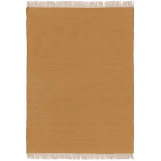 benuta Wollteppich Liv, rechteckig, Höhe: 5 mm, Kunstfaser, Berber, Ethno-Style, Wohnzimmer gelb 140 cm x 200 cm x 5 mm