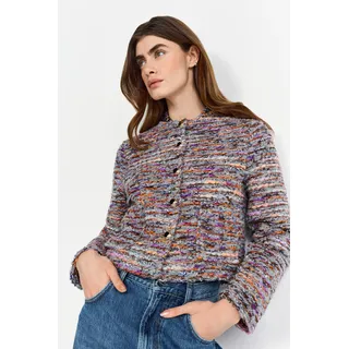 Bouclèjacke RICHROYAL, Damen, Gr. L, bunt (original), Web, Obermaterial: 44% Polyester, 24% Wolle, 19% Polyacryl, 13% Polyamid, gerade, Rundhals, Jacken Bouclèjacke, in Multicolor, gerade Form