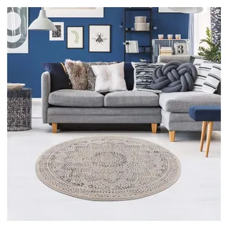 Carpet City »Art 1652« rund 7 mm Höhe Kurzflor, Ornamenten-Muster, Boho & Mandala Stil,