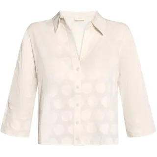 Klassische Bluse CARTOON "Oversize-Bluse mit Kragen", Damen, Gr. 42, beige, Obermaterial: 100% Baumwolle CO., Blusen Klassische Bluse