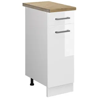 Vicco Schubladenschrank Küchenunterschrank R-Line 30 x 81,6 x 60 cm Weiß