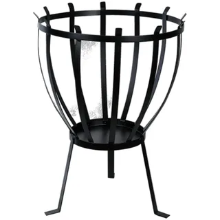 Feuerkorb Halbellipse aus Eisen Maße 40x40x55 cm stabil für Garten Terrasse