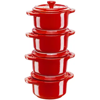 Staub Cocotte Topf-Set 4-tlg. 10 cm rund + Auflaufform