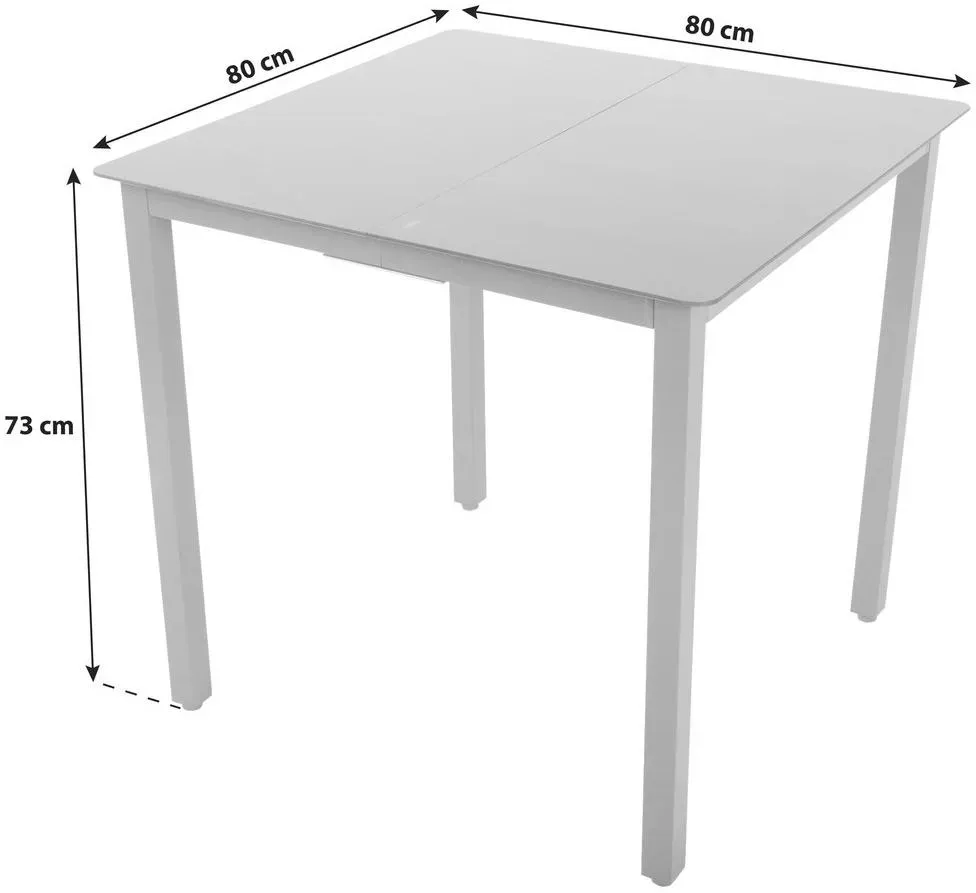 Bild von Gartentisch 80 x 80 x 73 cm schwarz