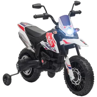 Aiyaplay Kinder Elektro-Motorrad, 12V Kindermotorrad mit Musik, 6 km/h Kinderfahrzeug , Weiß , Metall , 56x80x106.5 cm , unisex , Freizeit & Co, Gartenspielzeug, Kinder-Elektrofahrzeuge