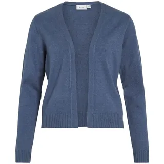VILA Damen Viril Short L/S Knit Cardigan-noos Strickjacke, Vintage Indigo,S