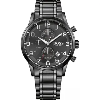 Hugo Boss Aeroliner Chronograph Uhr schwarz - Schwarz