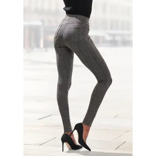 LASCANA Leggings mit zwei Gesäßtaschen, Jeggings, elastisch, braun mit schwarz