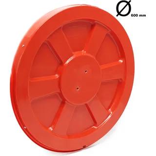 Wiltec Verkehrsspiegel 60 cm konvex, runder Sicherheitsspiegel mit 130-160° Sichtfeld, Konvexspiegel aus Polycarbonat, Überwachungsspiegel für Ausfahrten inkl. Montagematerial