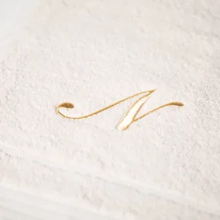 Caleffi Badetuch Bestickt Elfenbein aus Baumwolle - 78335