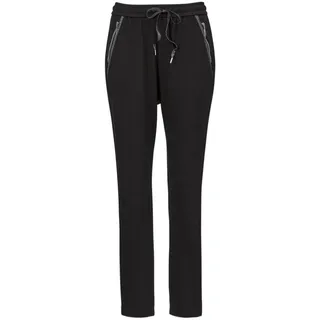 GOLDNER 2-in-1-Hose »Kurzgröße Elegante Joggpants SARA, hoher Bund«, schwarz