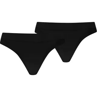 String PUMA "PUMA WOMEN 3D KNIT SPORT STRINGS", Damen, Gr. XS, schwarz, Microfaser, Obermaterial: 87% Polyamid, 13% Elasthan, körpernah, Unterhosen String, nahtlose Ränder für eine unsichtbare Passform