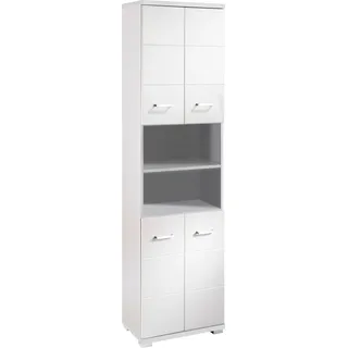 byLIVING »Nebraska«, Breite 50 cm, Badezimmerschrank mit Metallgriffen, viel Stauraum weiß