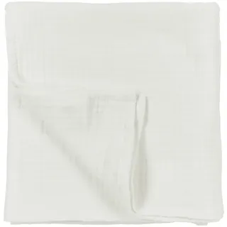 Meyco Home Uni Decke, pre-Washed Musselin (aus 100% vorgewaschener, hydrophiler Baumwolle, absorbiert Feuchtigkeit, atmungsaktives und weiches Material, Größe: 140 x 200 cm), Offwhite