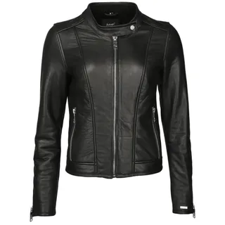 Lederjacke MAZE "Lederjacke 4201911", Damen, Gr. L, schwarz, Obermaterial: 100% Lammleder LEL. Futter: 100% Polyester PES., Jacken Lederjacke