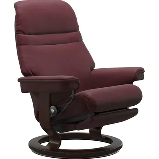 Stressless Relaxsessel Sunrise Baumwolle/Leder 88 x 103 x 78 cm Rot elektrisch verstellbar