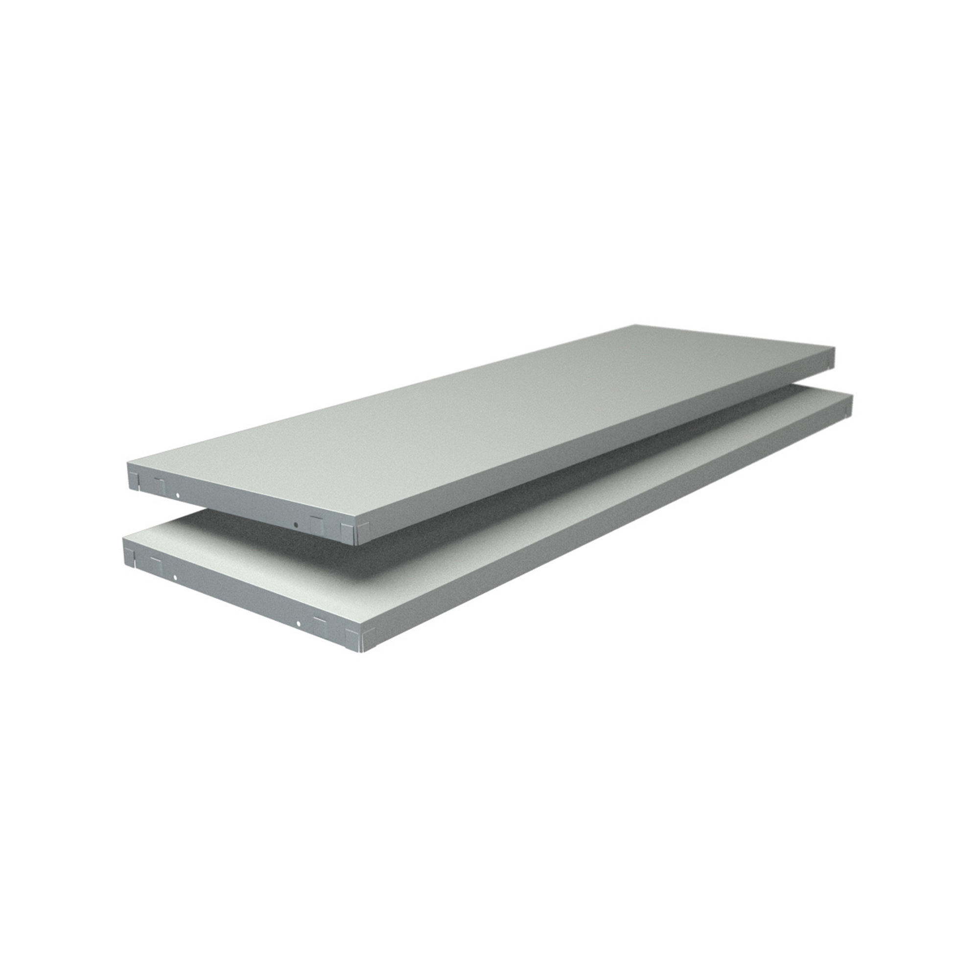 Bild von Steckregal »Stecksystem Grund- und Anbauregal, Metall weiß, 1800x2000x350 mm, 8 Böden weiß