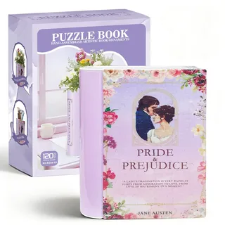 KRYSTHIA 3D-Puzzle-Vase für Erwachsene, 3D-Puzzle-Buch-Vase für Blumen, 120-teiliges 3D-Puzzle-Pflanzgefäß für Kinder im Alter von 8-13 Jahren, einzigartige Vasen für Buchdekoration